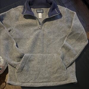 PLACE KIDS Gray Zip-Up Sweater